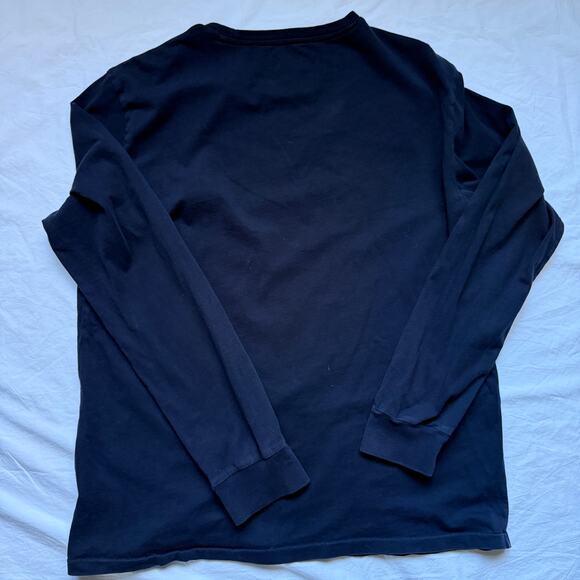 Polo Ralph Lauren LS t-shirt, navy, cotton, size L, custom slim fit EUC - Picture 2 of 5